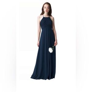 Chiffon halter spaghetti strap gown size 16